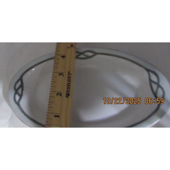 Nippon Meito hand painted China set of 2 oval serving bowls gold trim Helena - Picture 7 of 7